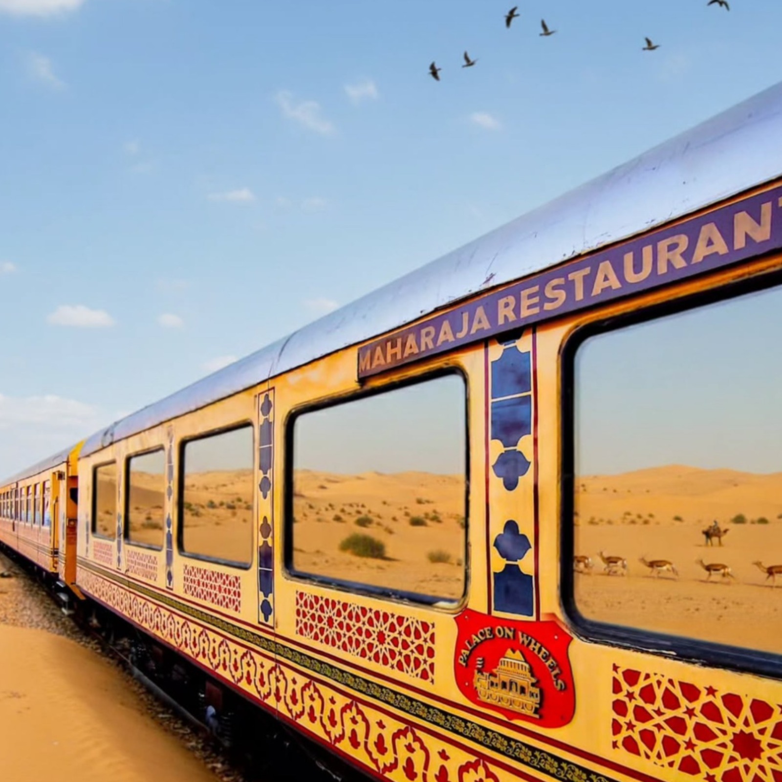 palace on wheels train out side